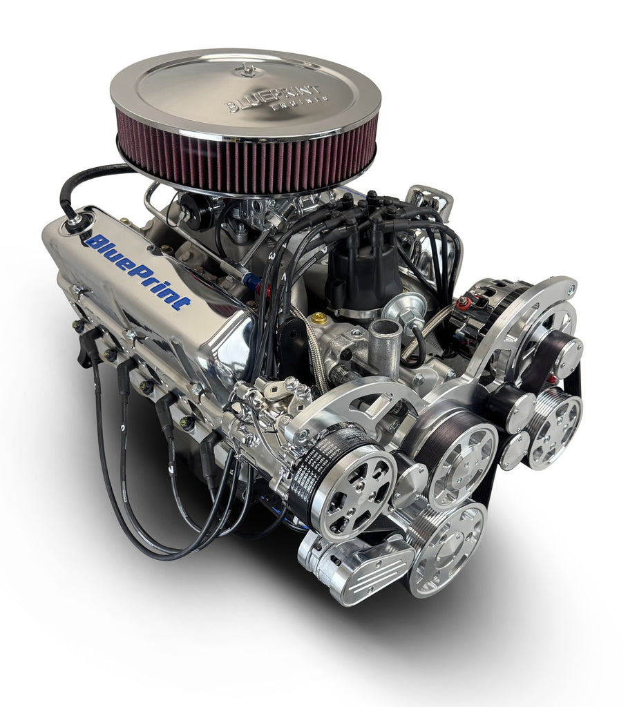 BluePrint Engines BP3479RCTCK 347CI Ford Small Block Compatible Deluxe Dressed -Carb -Rear Sump -Polished Kit for Select Ford B-100, Ford B-150, Ford B-200, Ford B-200 Panel, Ford Bronco, Ford Cougar, Ford Country Sedan, Ford Country Squire, Ford Custom,