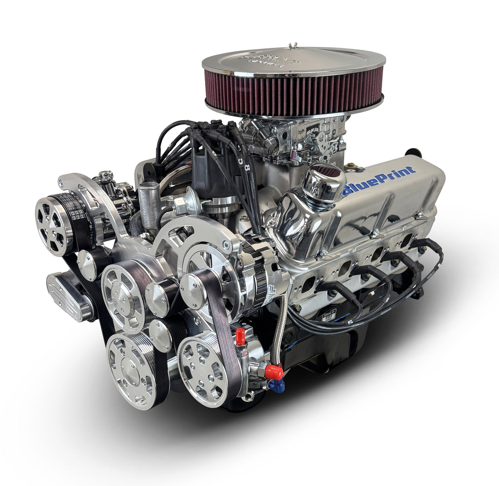 BluePrint Engines BP3479RCTCK 347CI Ford Small Block Compatible Deluxe Dressed -Carb -Rear Sump -Polished Kit for Select Ford B-100, Ford B-150, Ford B-200, Ford B-200 Panel, Ford Bronco, Ford Cougar, Ford Country Sedan, Ford Country Squire, Ford Custom,