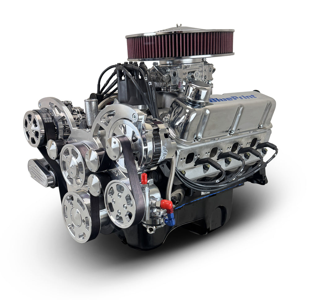 BluePrint Engines BP3479RCTCK 347CI Ford Small Block Compatible Deluxe Dressed -Carb -Rear Sump -Polished Kit for Select Ford B-100, Ford B-150, Ford B-200, Ford B-200 Panel, Ford Bronco, Ford Cougar, Ford Country Sedan, Ford Country Squire, Ford Custom,
