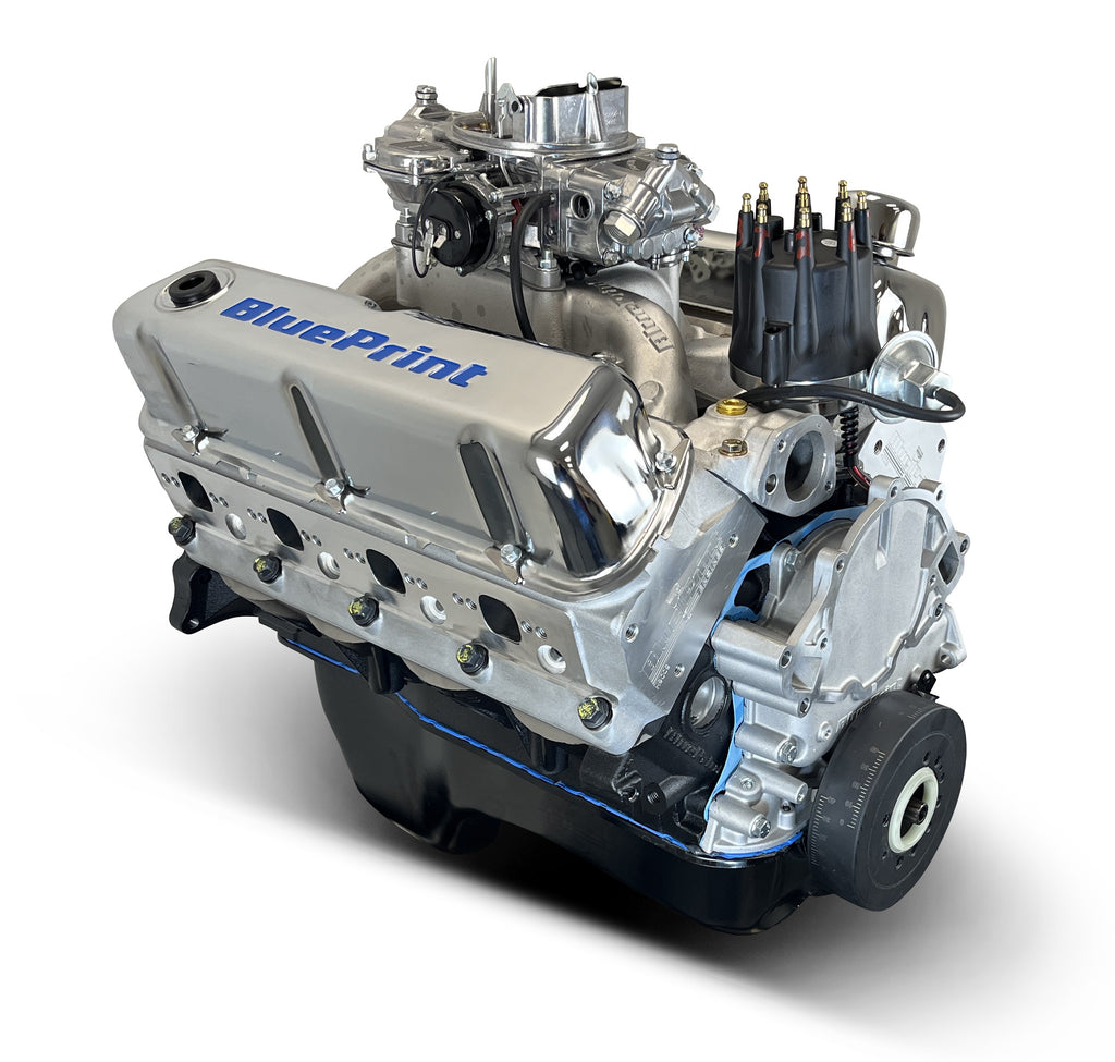 BluePrint Engines BP3479RCTC 347CI Ford Small Block Compatible Base Dressed -Carb -Rear Sump for Select Ford B-100, Ford B-150, Ford B-200, Ford B-200 Panel, Ford Bronco, Ford Cougar, Ford Country Sedan, Ford Country Squire, Ford Custom, Ford Custom 500,