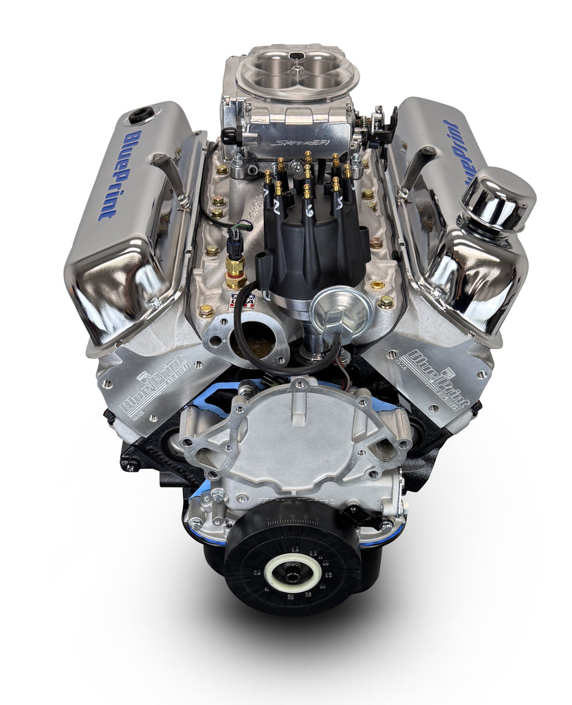 BluePrint Engines BP3479RCTF 347CI Ford Small Block Compatible Base Dressed -EFI -Rear Sump for Select Ford B-100, Ford B-150, Ford B-200, Ford B-200 Panel, Ford Bronco, Ford Cougar, Ford Country Sedan, Ford Country Squire, Ford Custom, Ford Custom 500,