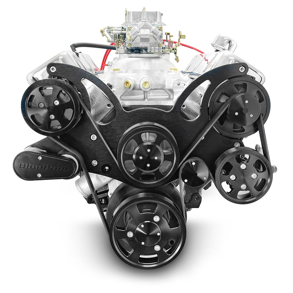 BluePrint Engines BP454CTCKB 454CI GM Big Block Compatible Deluxe Dressed -Carb -Black Kit for Select Chevrolet Bel Air, Chevrolet Biscayne, Chevrolet Blazer, Chevrolet Brookwood, Chevrolet C10, Chevrolet C10 Pickup, Chevrolet C10 Suburban, Chevrolet