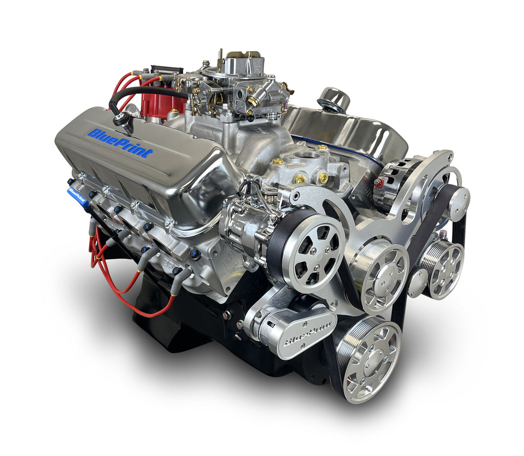 BluePrint Engines BP454CTCK 454CI GM Big Block Compatible Deluxe Dressed -Carb -Polished Kit for Select Chevrolet Bel Air, Chevrolet Biscayne, Chevrolet Blazer, Chevrolet Brookwood, Chevrolet C10, Chevrolet C10 Pickup, Chevrolet C10 Suburban, Chevrolet