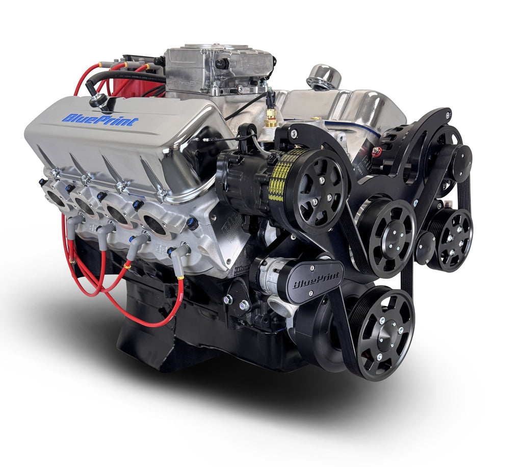 BluePrint Engines BP454CTFKB 454CI GM Big Block Compatible Deluxe Dressed -EFI -Black Kit for Select Chevrolet Bel Air, Chevrolet Biscayne, Chevrolet Blazer, Chevrolet Brookwood, Chevrolet C10, Chevrolet C10 Pickup, Chevrolet C10 Suburban, Chevrolet C20,