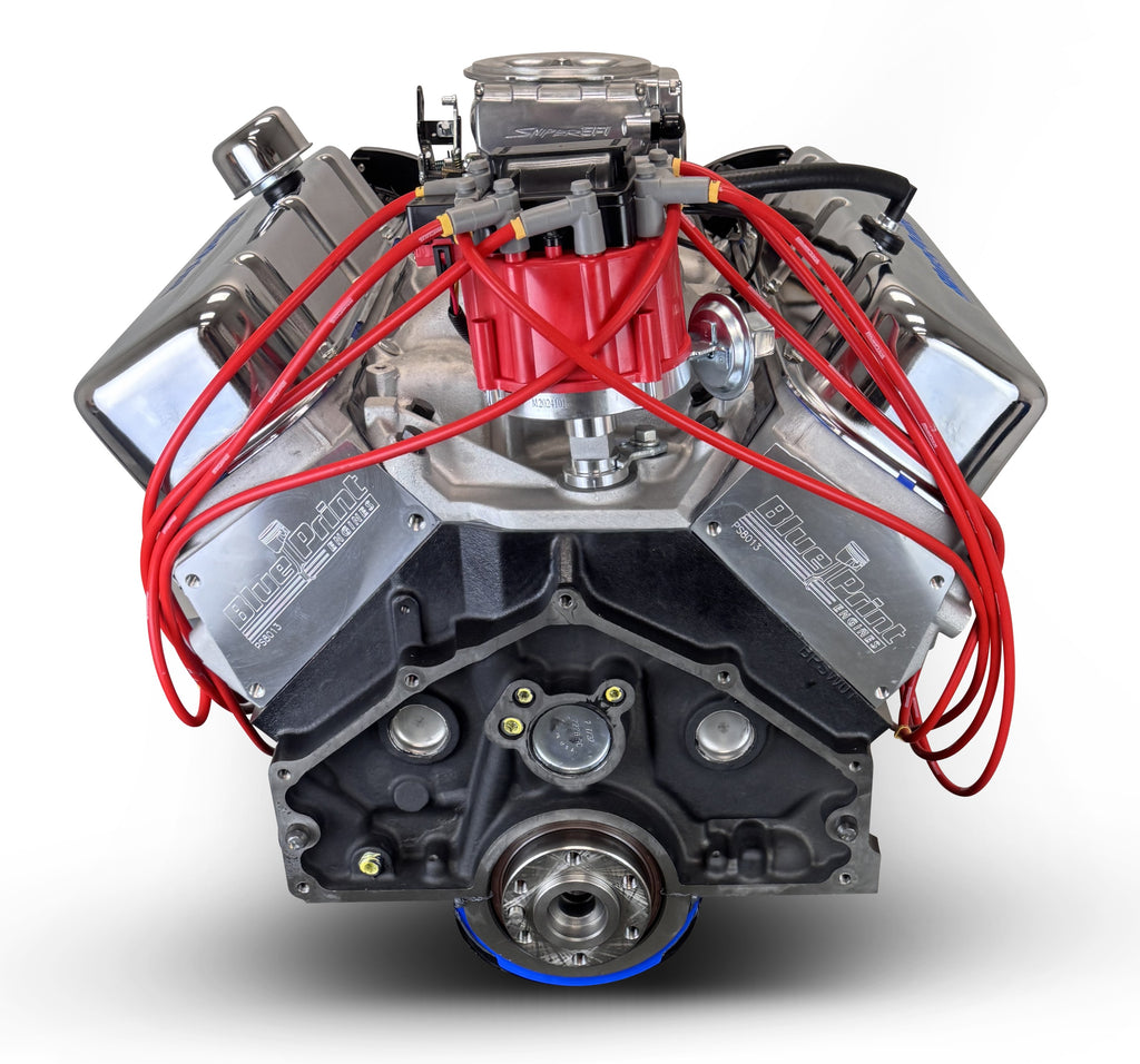 BluePrint Engines BP454CTFKB 454CI GM Big Block Compatible Deluxe Dressed -EFI -Black Kit for Select Chevrolet Bel Air, Chevrolet Biscayne, Chevrolet Blazer, Chevrolet Brookwood, Chevrolet C10, Chevrolet C10 Pickup, Chevrolet C10 Suburban, Chevrolet C20,