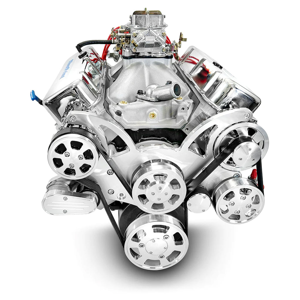 BluePrint Engines BP4967CTCK 496CI GM Big Block Compatible Deluxe Dressed -Carb -Polished Kit for Select Chevrolet Bel Air, Chevrolet Biscayne, Chevrolet Blazer, Chevrolet Brookwood, Chevrolet C10, Chevrolet C10 Pickup, Chevrolet C10 Suburban, Chevrolet