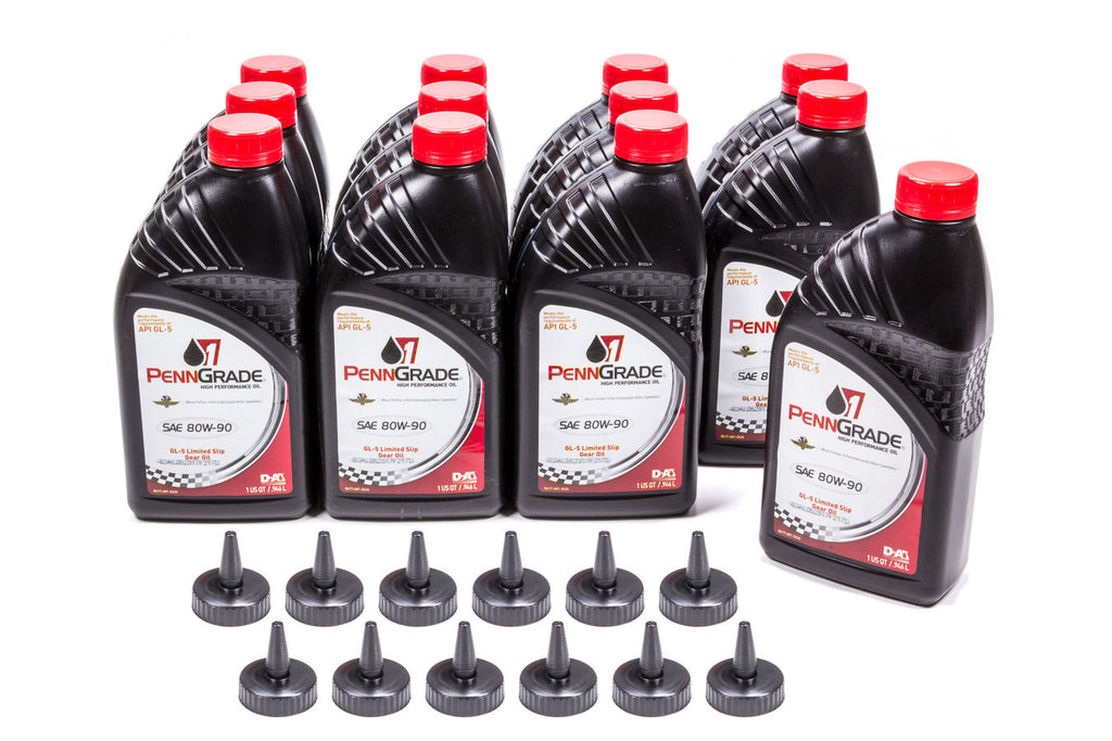 PENNGRADE MOTOR OIL 77326-12 80w90 Limited Slip Gear Case 12 x 1 Qt. GL-5