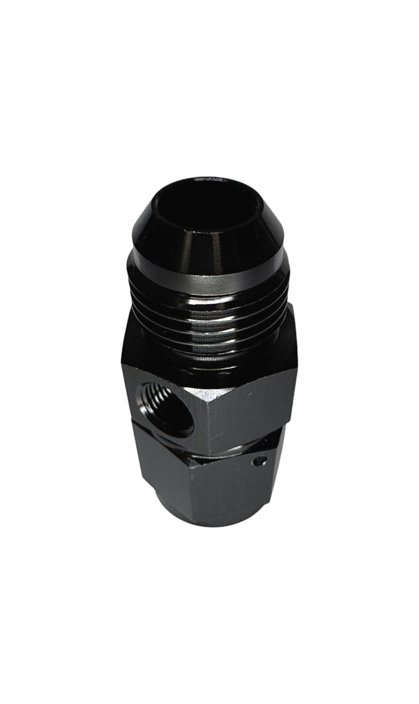 BluePrint Engines BPP10-18GS Fuel  Pressure Gauge Adapter Fitting -10 Male / -10 Female Black
