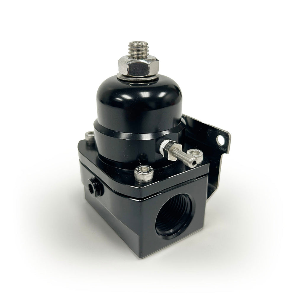 BluePrint Engines BPP13101BK EFI Billet Aluminum Fuel Pressure Bypass Regulator, -10AN ORB, 40-75PSI, Black