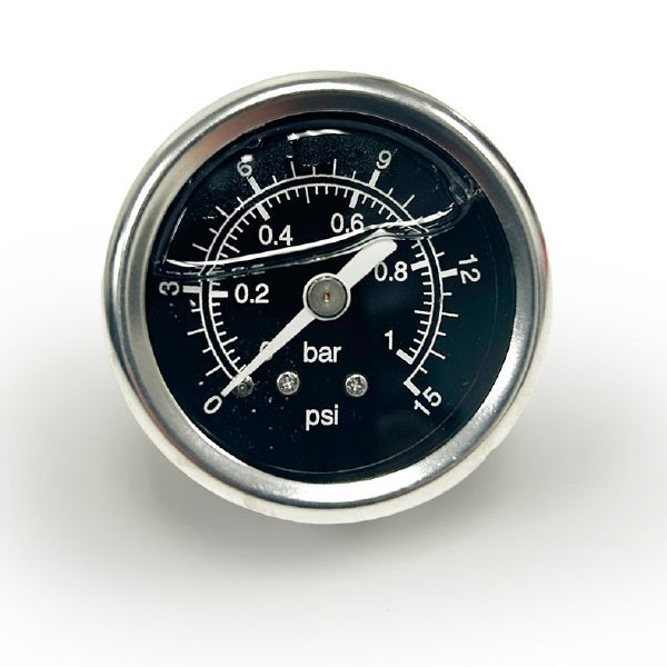 BluePrint Engines BPP15632 0-15 PSI Liquid Filled Fuel Pressure Gauge. 18 NPT