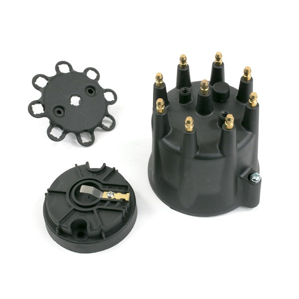 BluePrint Engines BPP6973BK Pro Billet Ready to Run Distributor Cap & Rotor Kit, Male Cap, Black