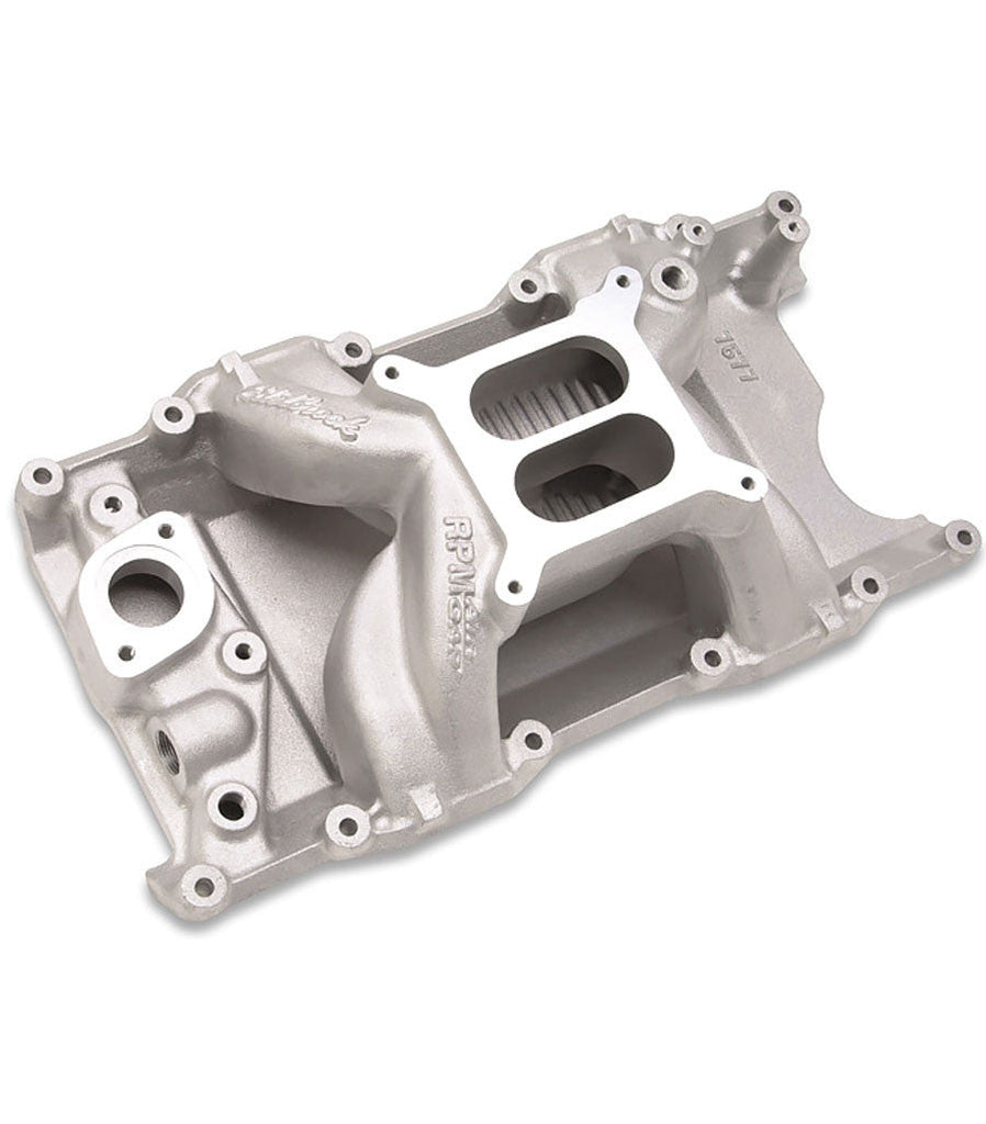 BluePrint Engines BPP7577 SB Block Mopar Intake Manifold 7577, Magnum Heads, Dual Plane, Natural Aluminum