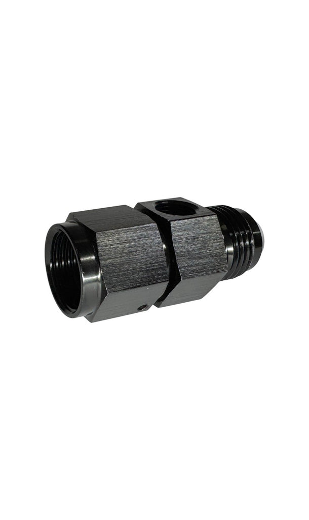 BluePrint Engines BPP8-18GS Fuel Pressure Gauge Adapter Fittings -08 Male / -08 Female Black