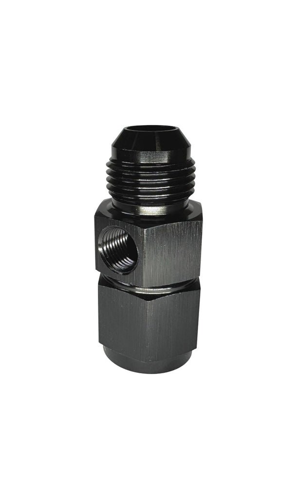 BluePrint Engines BPP8-18GS Fuel Pressure Gauge Adapter Fittings -08 Male / -08 Female Black