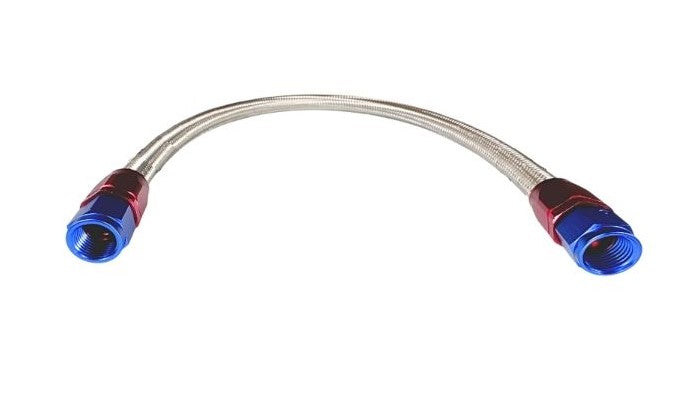 BluePrint Engines BPP8122 Carburetor to Pump Hose, Braided Stainless, Universal, 6AN, 22-inch, Assembled