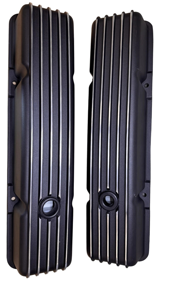 BluePrint Engines BPP9518BLK BluePrint Engines Small Block Chevy Valve Cover Kit - Black