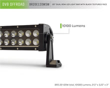 Load image into Gallery viewer, DV8 Offroad BR20E120W3W 20 in. Dual Row LED Light Bar; Black Face