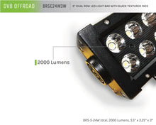 Load image into Gallery viewer, DV8 Offroad BR5E24W3W 5 in. Dual Row LED Light Bar; Black Face