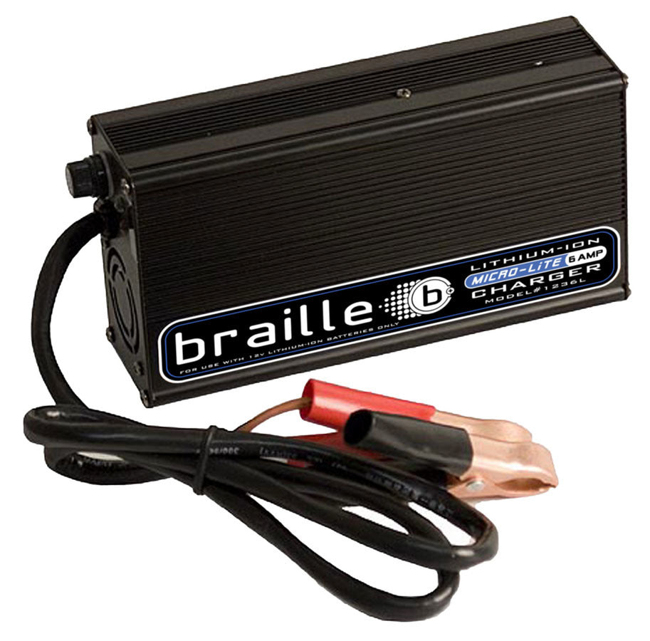 BRAILLE AUTO BATTERY 1236L Lithium Battery Charger 6amp  Micro-Lite