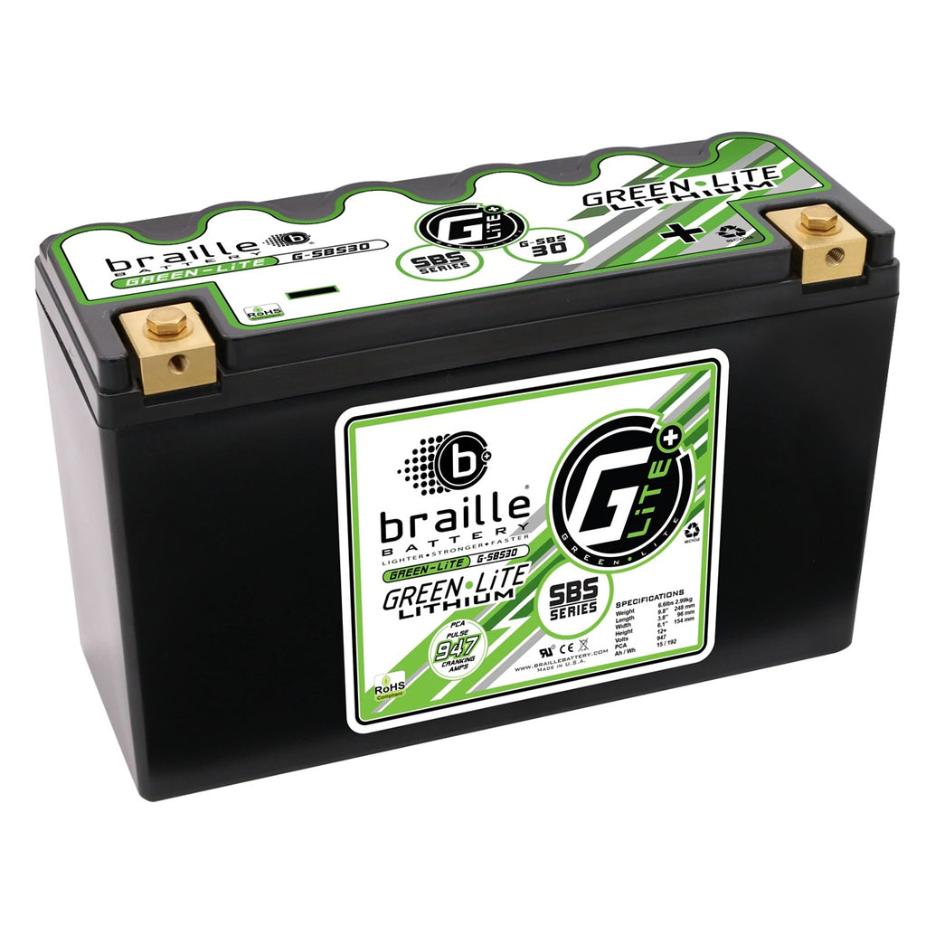BRAILLE AUTO BATTERY G-SBS30 Green-Lite Lithium G-SBC30 Battery 947 Amps