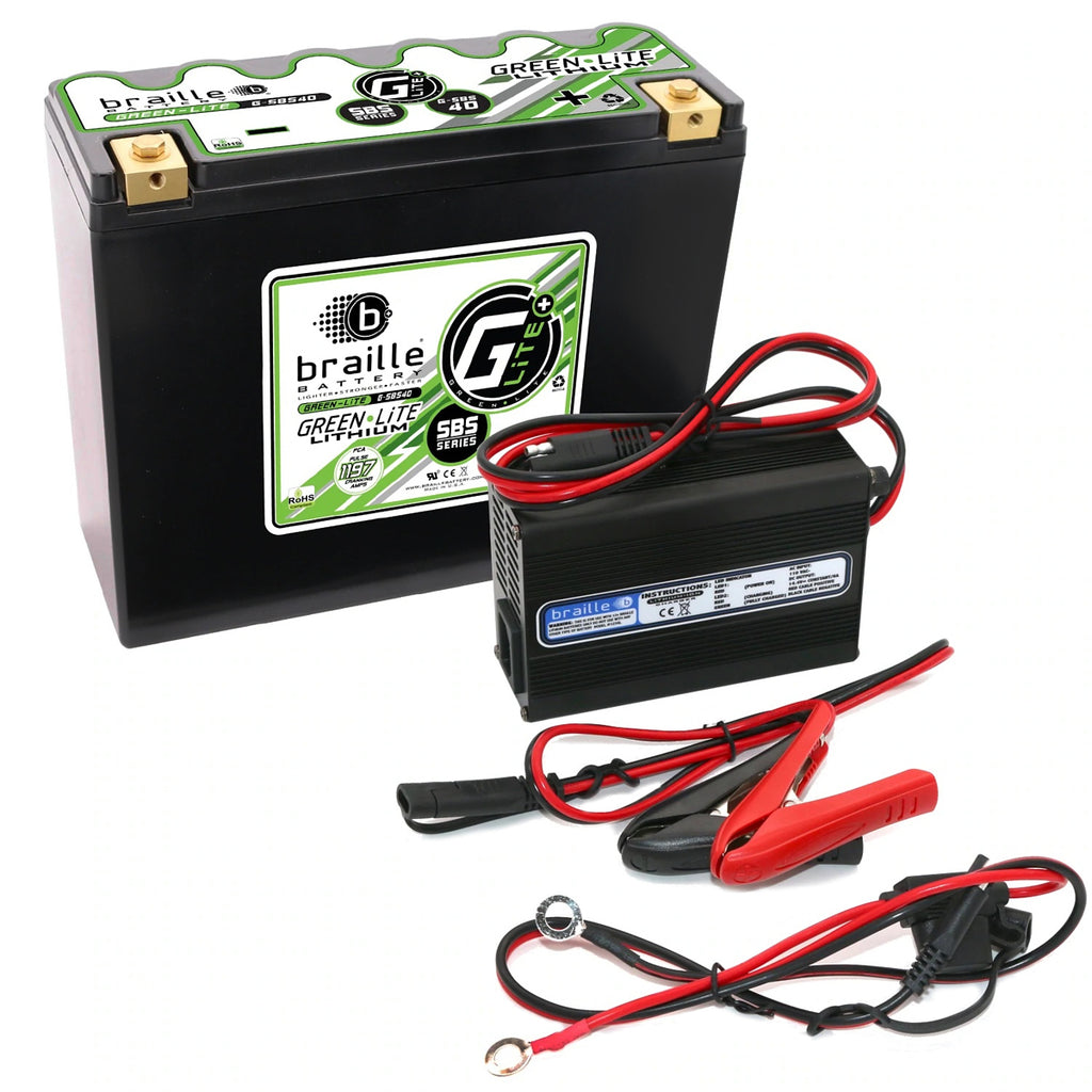 BRAILLE AUTO BATTERY G-SBS40C Green-Lite Lithium G-SBC40 Battery/Charger