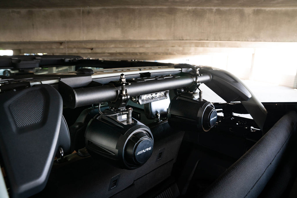 DV8 Offroad BRSB-01 2021-22 Ford Bronco Rear Speaker & Light Mount Bar ? for Select Ford Bronco