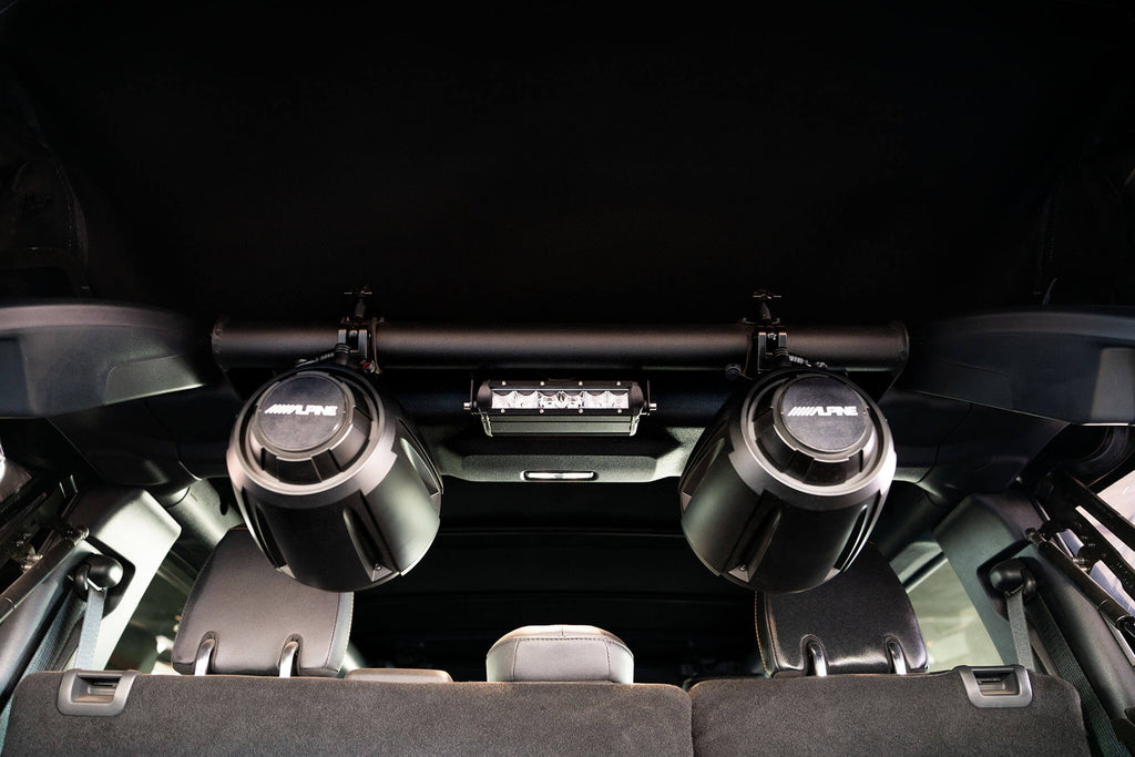 DV8 Offroad BRSB-01 2021-22 Ford Bronco Rear Speaker & Light Mount Bar ? for Select Ford Bronco