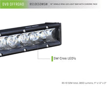 Load image into Gallery viewer, DV8 Offroad BS10E50W5W 10 in. Single Row LED Light Bar; Chrome Face