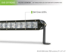Load image into Gallery viewer, DV8 Offroad BS20E100W5W 20 in. Single Row LED Light Bar; Chrome Face