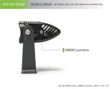 Load image into Gallery viewer, DV8 Offroad BS40E110W5W 40 in. Single Row LED Light Bar; Chrome Face