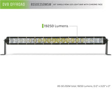 Load image into Gallery viewer, DV8 Offroad BS50E250W5W 50 in. Single Row LED Light Bar; Chrome Face