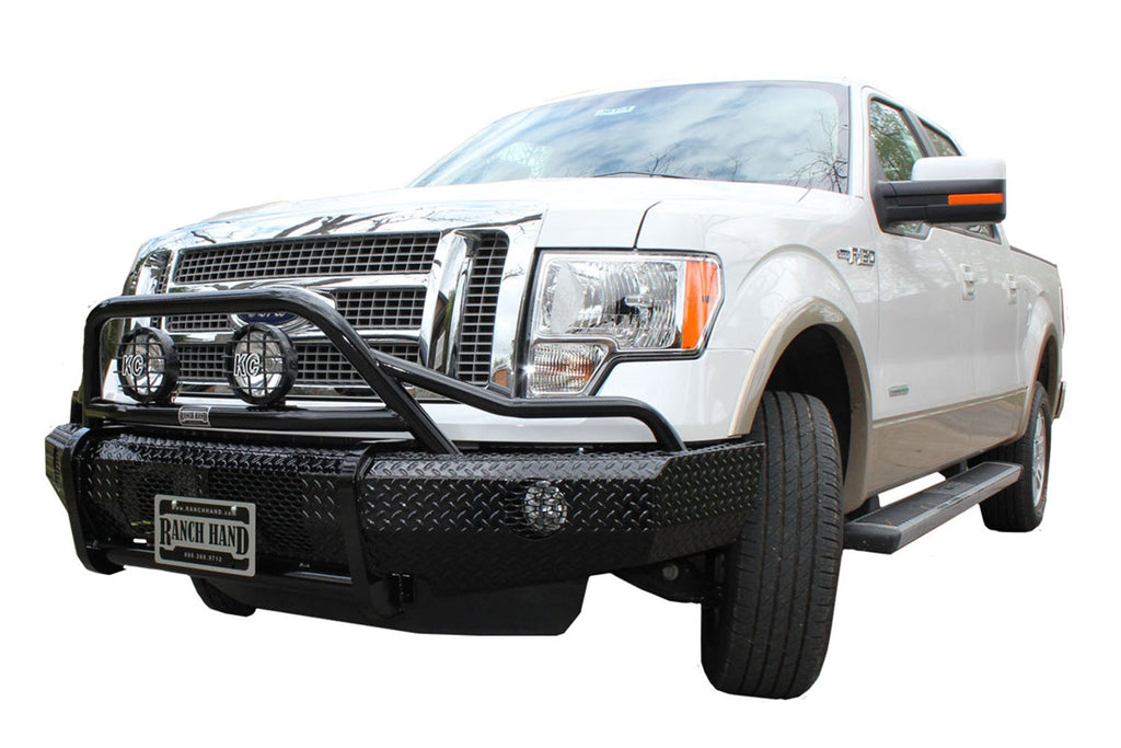 Ranch Hand BSF09HBL1 Summit BullNose Series Front Bumper; Retains Factory Tow Hook And Fog Lights; - Truck Part Superstore
