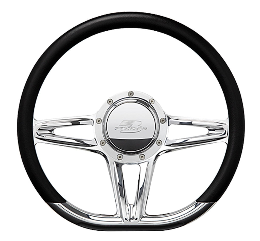 BILLET SPECIALTIES 29441 Steering Wheel 14in D-Shape Victory Polished
