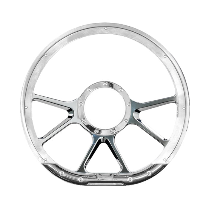 BILLET SPECIALTIES 29475 Steering Wheel 14in D-Sh ape Prism Polished