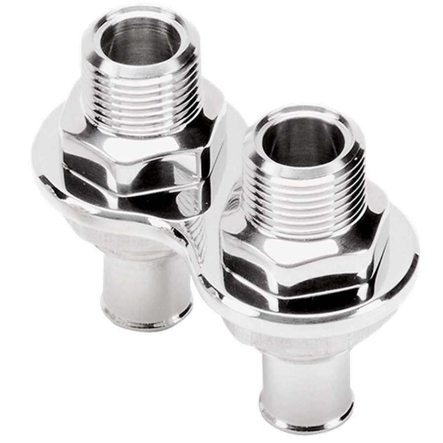BILLET SPECIALTIES 66825 Heater Bulkhead Push-On 2 Port