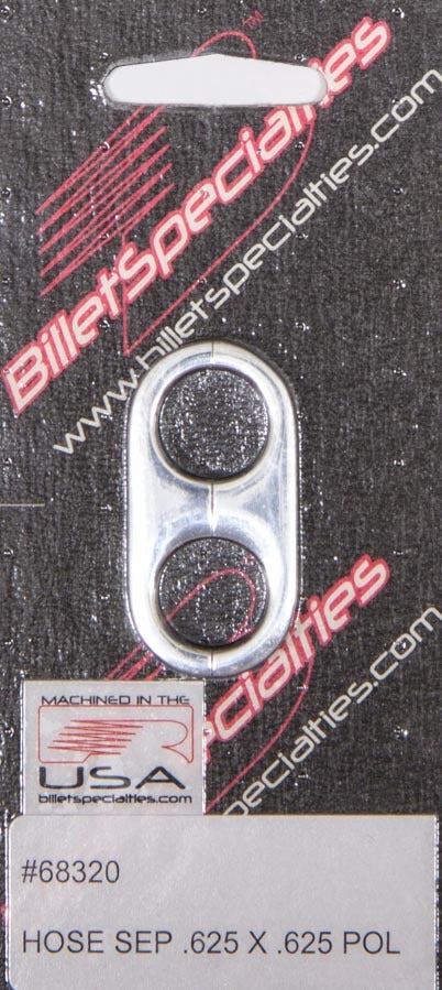 BILLET SPECIALTIES 68320 Hose Separator .625x.625 -Polished