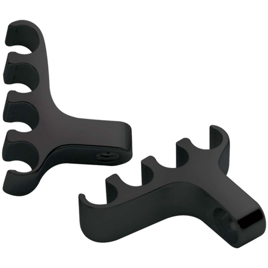 BILLET SPECIALTIES 69784 4 Wire Separator Valve Cover Mount Black Pair
