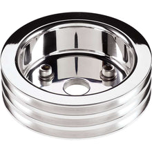 Load image into Gallery viewer, BILLET SPECIALTIES 81320 Polished SBC 3 Groove Lower Pulley