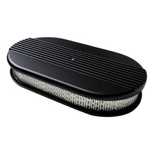 Load image into Gallery viewer, BILLET SPECIALTIES BLK15640 Air Cleaner Large Oval Ribbed Black