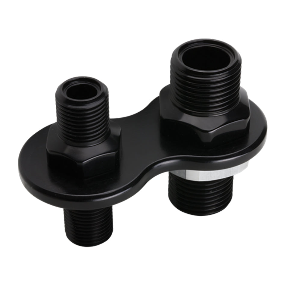 BILLET SPECIALTIES BLK66720 A/C Bulkhead 2-Port Black