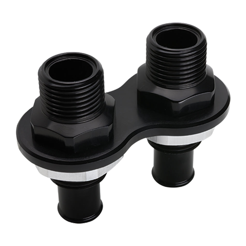 BILLET SPECIALTIES BLK66825 Heat Bulkhead Push On 2-Port Black
