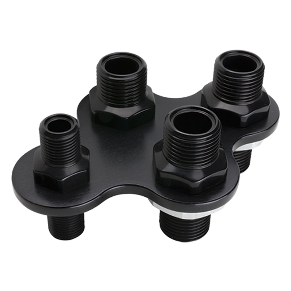 BILLET SPECIALTIES BLK66920 A/C & Heat Bulkhead 4-Port Black