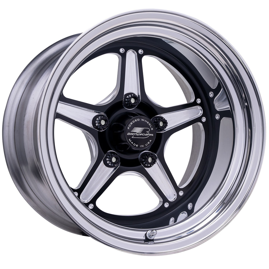 BILLET SPECIALTIES BRS23510L6155 Street Lite Black Wheel 15X10 5.5IN BS