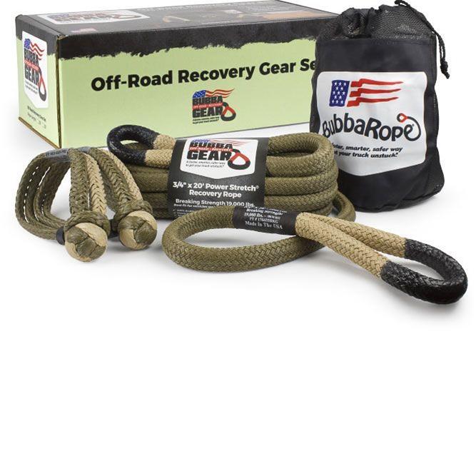 BUBBA GEAR 176855BKG Jeep Recovery Gear Set 3/4in x 20ft Desert Tan