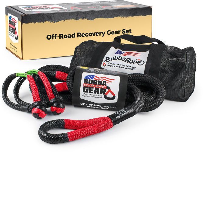 BUBBA GEAR 176880RDG Truck Recovery Gear Set 7/8in x 30ft Black/Red