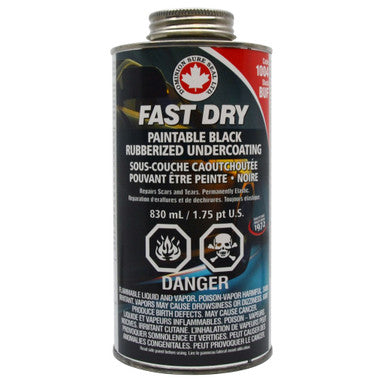 Dominion Sure Seal BUF Fast Dry Paintable Black Rubberized Undercoating - 830mL