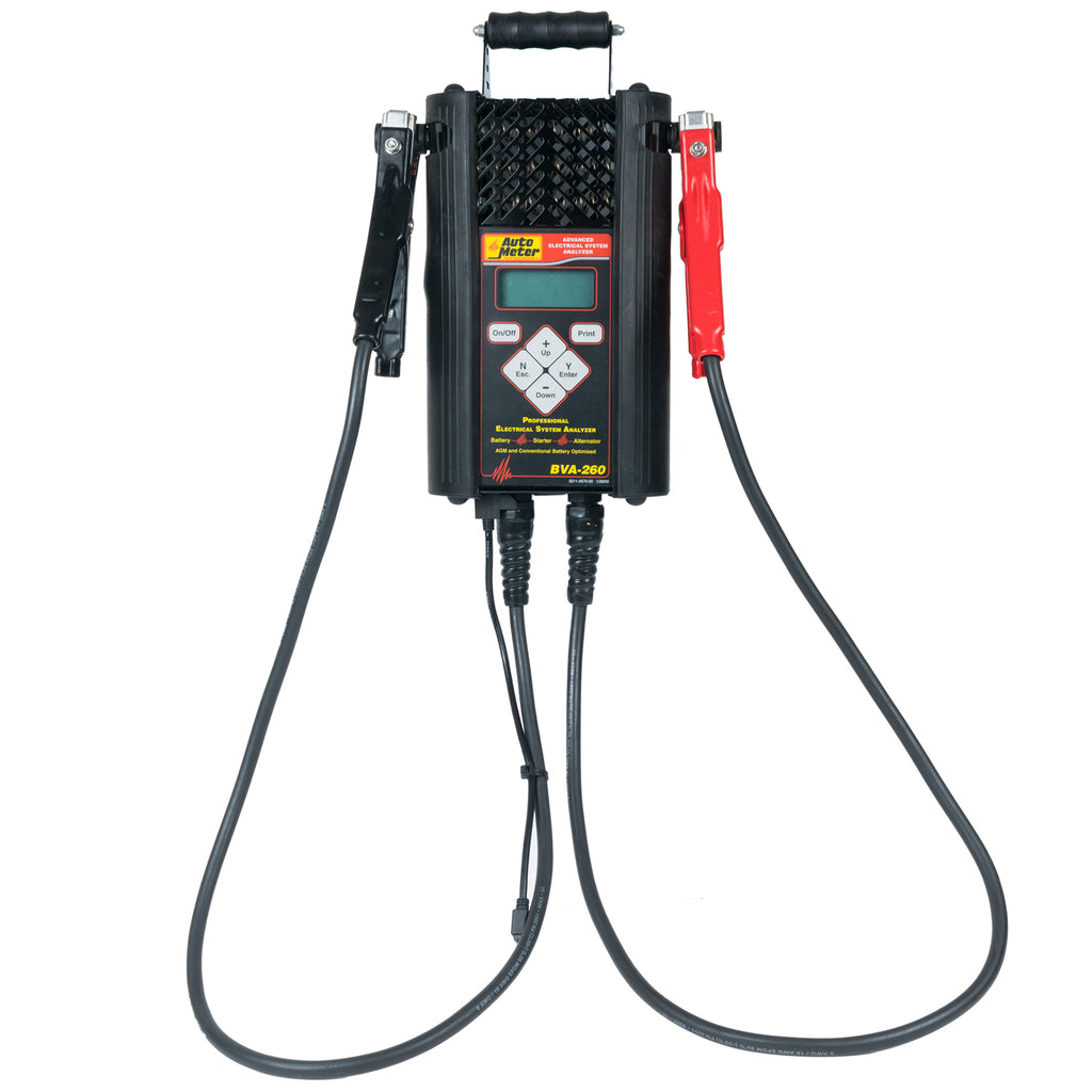 AutoMeter BVA-260BR HANDHELD ELECTRICAL SYS ANALYZER W/120 AMP LOAD & BITE RITE CLAMPS