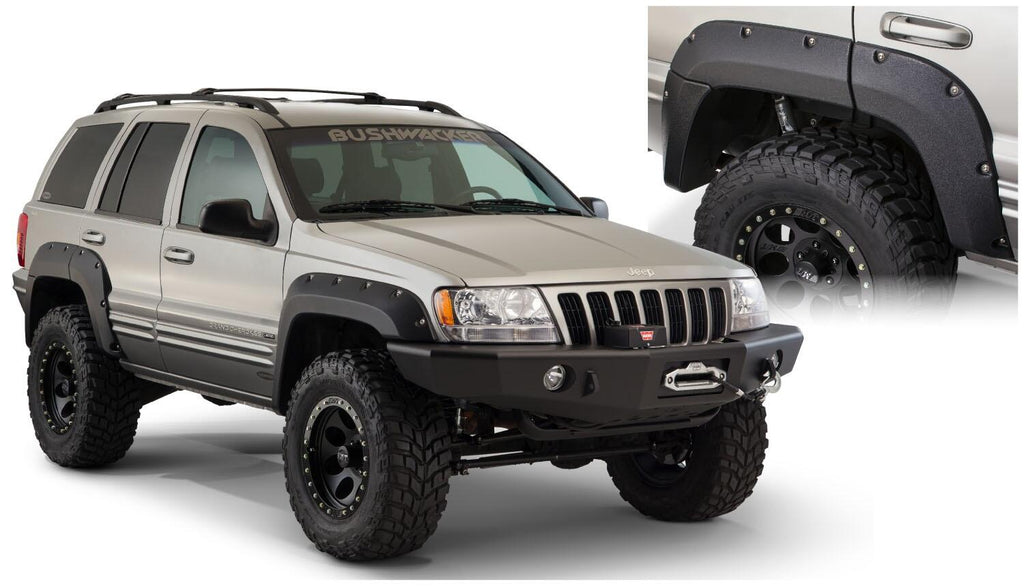 Bushwacker 10072-07 Fender Flares Cutout Style 2Pc Rear for Select Jeep Grand Cherokee
