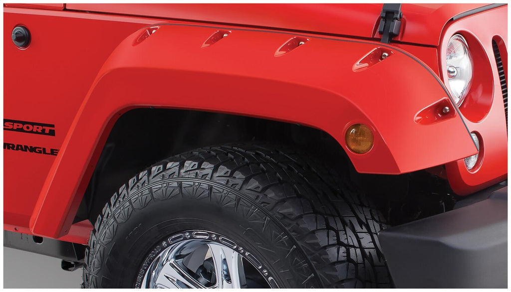 Bushwacker 10077-02 Fender Flares Pocket Style 2Pc Front for Select Jeep Wrangler, Jeep Wrangler JK