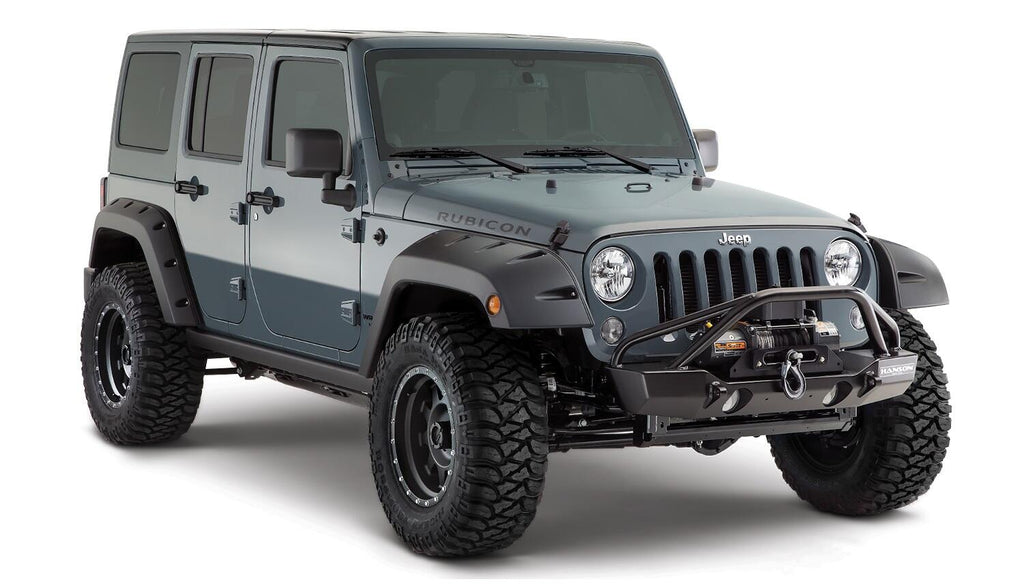 Bushwacker 10080-02 Fender Flares Pocket Style 2Pc Rear for Select Jeep Wrangler, Jeep Wrangler JK